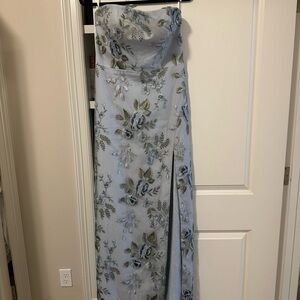 Jenny Yoo Mercy Enchanted Floral Bridesmaids Dress in Whisper Blue